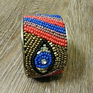 EARTHBOUND TRADING CO. beaded cuff bangle